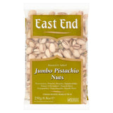 East End jumbo salted pistachio nuts 250g - British product