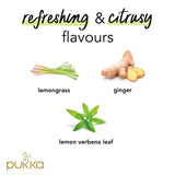 Pukka lemongrass and ginger herbal tea x20 tea bags imported from the UK
