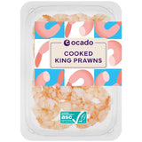 Ocado ASC Cooked King Prawns Peeled & Ready to Eat Seafood 150g