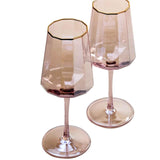 M&S M&S Pearlescent Lustre Wine Glasses, Pink- Buy online at McGrocer