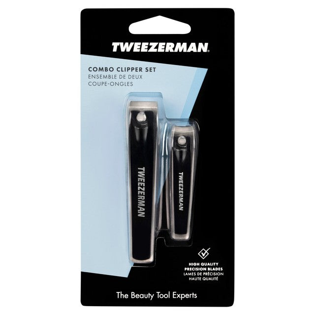 Tweezerman combo clipper set with stainless steel blades, imported from the UK