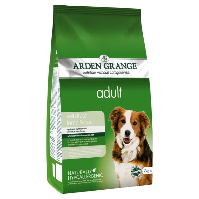 Arden Grange adult lamb and rice dry dog food 2kg - British product