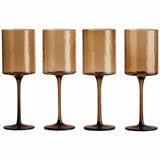 M&S Hammered Wine Glasses Brown Set of 4