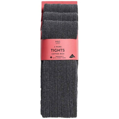 Collants en maille torsadée pour filles M&S Gris 3 paires 11-12 ans - Acheter en ligne chez McGrocer