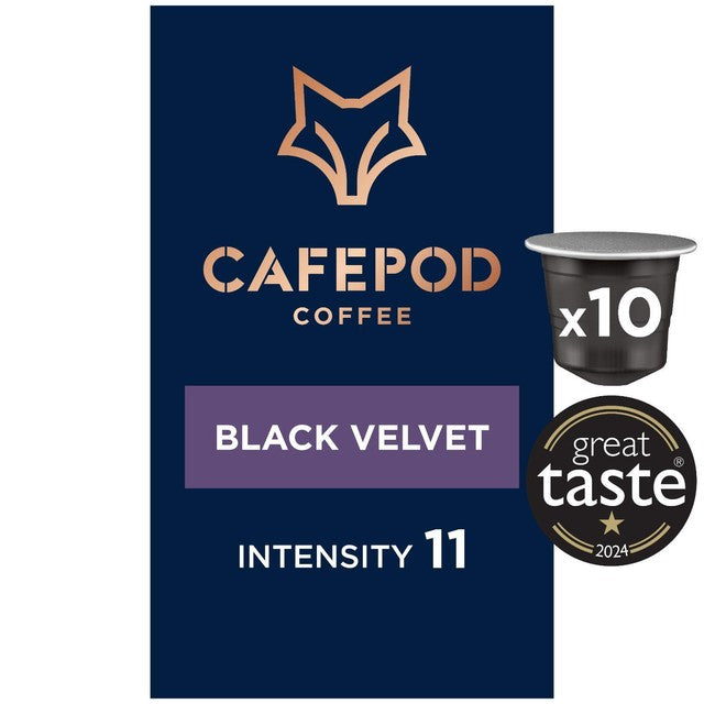 CafePod Black Velvet coffee pods 10 pack - British product