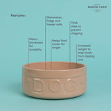 Mason Cash lettered dog bowl 18cm, imported from the UK