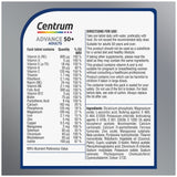 Centrum Advance 50+ multivitamin tablets 30s - British product