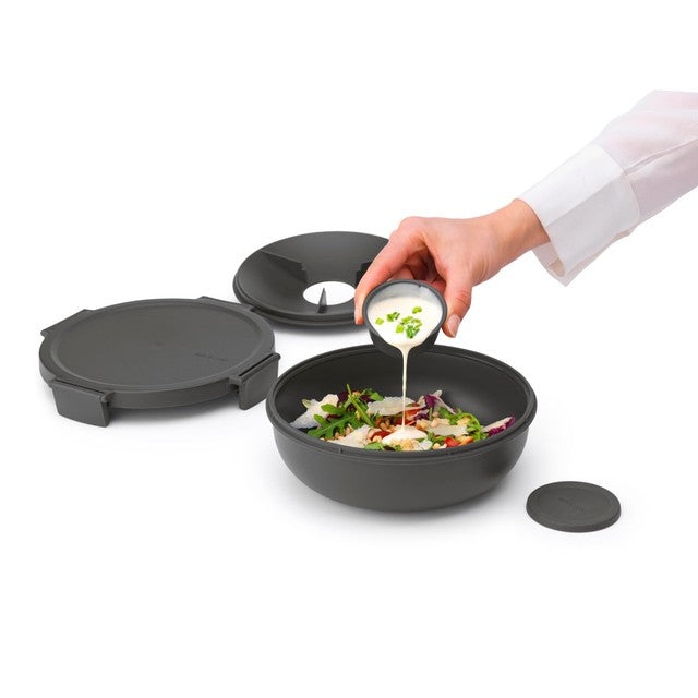 Brabantia salad bowl dark grey 1.3L - British product