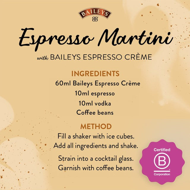 Baileys Espresso Creme coffee liqueur 50cl - British product