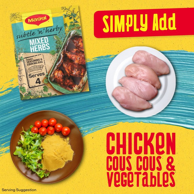 Maggi Mixed Herbs recipe mix 30g, imported from the UK
