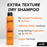Schwarzkopf got2b Extra Texture dry shampoo 200ml (British brand)