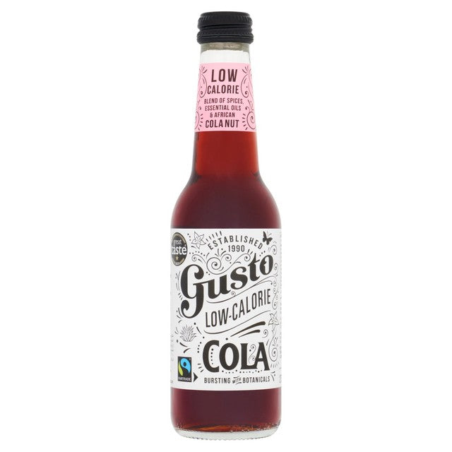 Gusto Slim Cola soft drink 275ml carbonated, UK version
