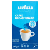 Lavazza decaffeinated ground coffee 250g, UK version