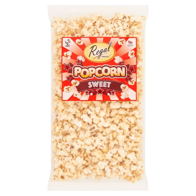 Regal Sweet Popcorn 250g, imported from the UK
