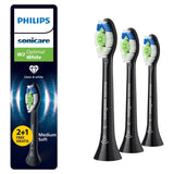 M&S Philips Sonicare W2 Optimal White Brush Head Black Replacement Head 2+1 Pack- Buy online at McGrocer