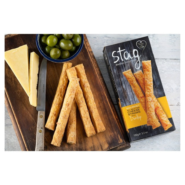 Stag Bakeries Dunlop cheese straws 100g (British brand)