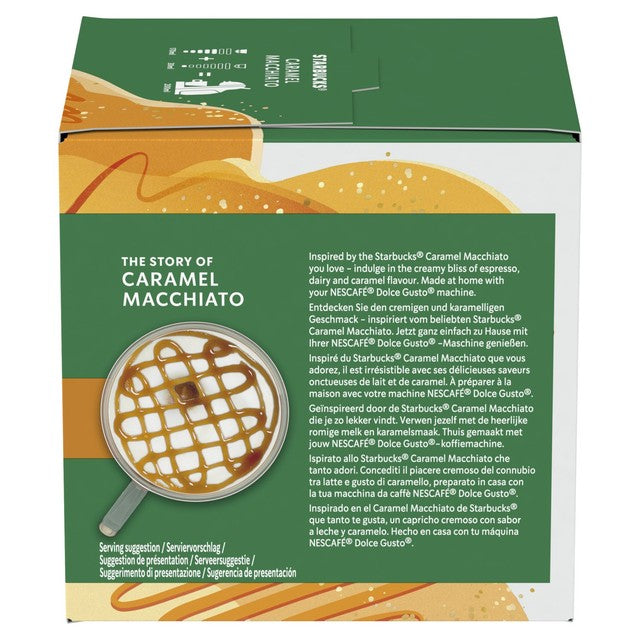 Starbucks Caramel Macchiato coffee pods for Dolce Gusto (British brand)