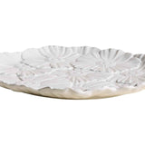 M&S Floral Platter white stoneware 35.5cm - British product