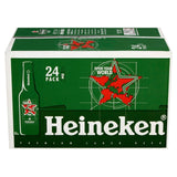 Heineken lager beer 24 x 330ml bottles, UK version