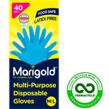 Marigold Extra Safe Disposable Latex & Powder Free Gloves M/L Rubber Gloves