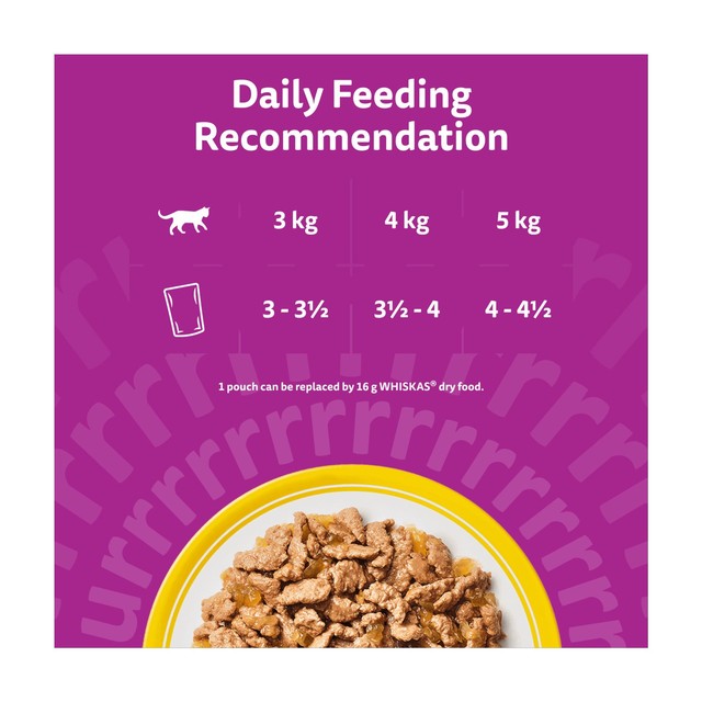 Whiskas 7+ senior wet cat food poultry feasts in jelly, imported from the UK