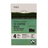 M&S M&S Italian Style Coffee Bags 10 Count- Buy online at McGrocer