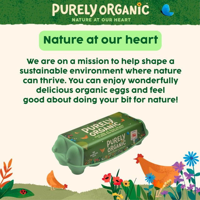 Purely Organic free range eggs 10 count imported from the UK