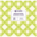 Ocado medium paper sandwich bags, imported from the UK