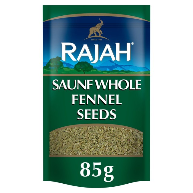 Rajah whole fennel seeds 85g, imported from the UK