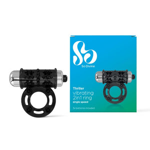 2-in-1 Vibrating Cock Ring and Bullet Vibrator Set, Latex and Phthalate Free