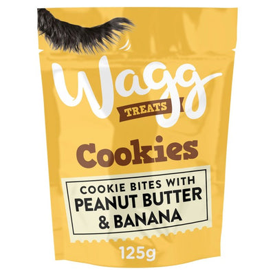 M&S Wagg Peanut Butter Cookies with Banana Dog Treats 125g- Buy online at McGrocer