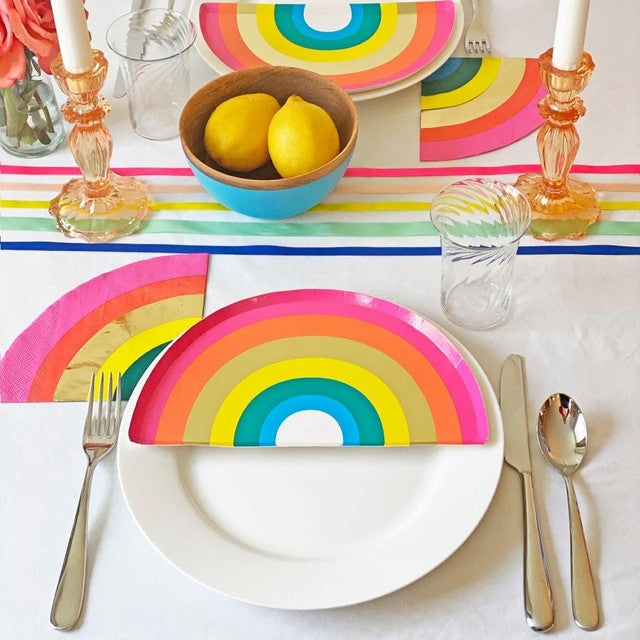 Talking Tables rainbow paper party plates 10 per pack (British brand)