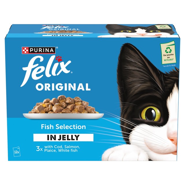 Felix fish selection wet cat food 12x85g - British product