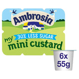M&S Ambrosia Mini Reduced Sugar Custard Dessert Pots 6 x 55g- Buy online at McGrocer