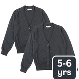 M&S Girls Pure Cotton Cardigan Grey 5-6 Years