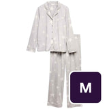 M&S women's star print pyjama set in grey, size M, imported from the UK