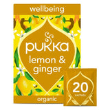 M&S Pukka Herbs Organic Lemon, Ginger and Manuka Honey Herbal Tea Bags 20 Bags- Buy online at McGrocer