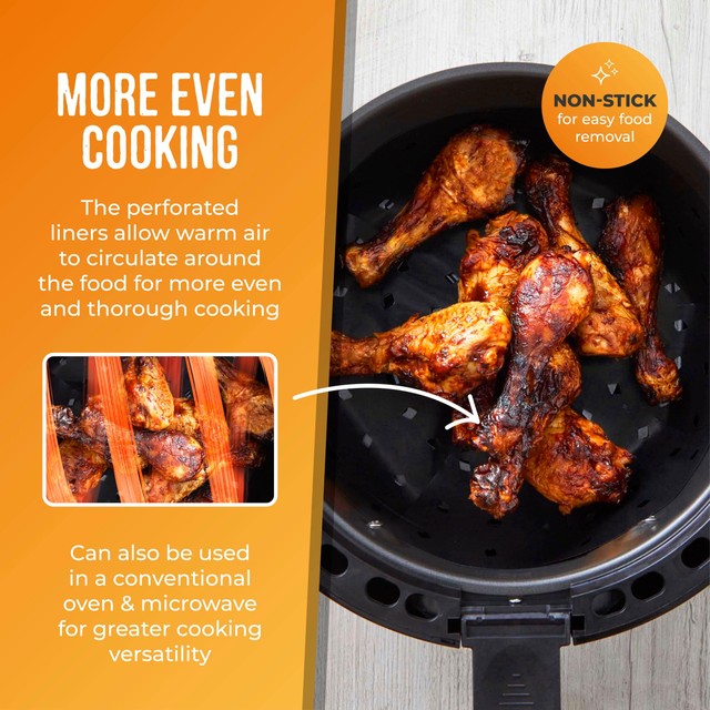 Tower air fryer liners pack of 2 black 28cm, UK version