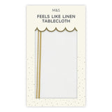 M&S M&S White & Gold Feels Like Linen Tablecloth 120mm x 180mm- Buy online at McGrocer