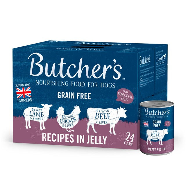 Butcher's jelly dog food variety pack 400g - British product