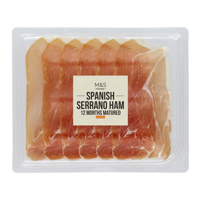 M&S Spanish Serrano Ham 70g, imported from the UK