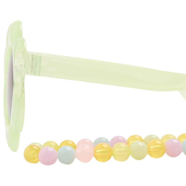 M&S girls flower sunglasses with chain M-L green (British brand)