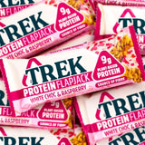 TREK White Chocolate Raspberry Protein Flapjacks 3 x 50g (British brand)