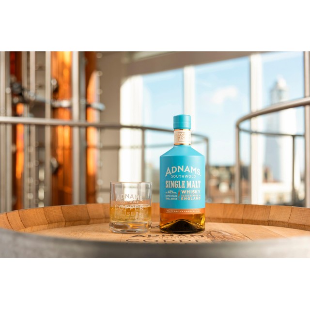 Adnams single malt whisky 70cl glass bottle - British product