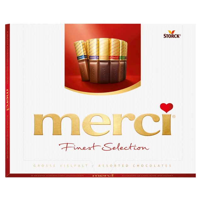 Merci Finest Chocolate Selection box 250g, imported from the UK