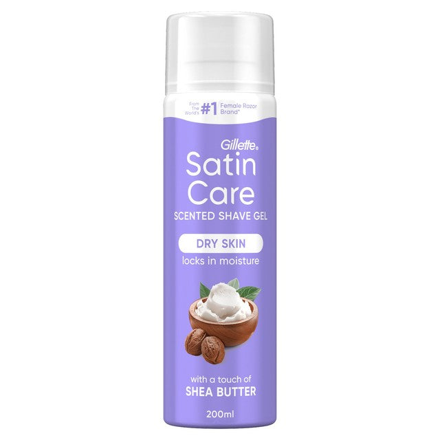 Gillette Satin Care Shave Gel Shea Butter 200ml (British brand)