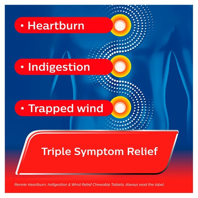 Rennie Heartburn, Indigestion & Wind Relief Tablets, imported from the UK