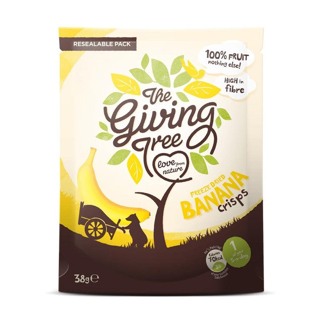 Giving Tree freeze dried banana crisps 38g, UK version