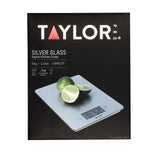 Taylor Pro silver glass digital kitchen scale 5kg (British brand)