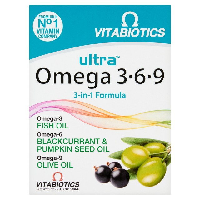 Vitabiotics Omega 3 6 9 fish oil capsules 60 capsules (British brand)